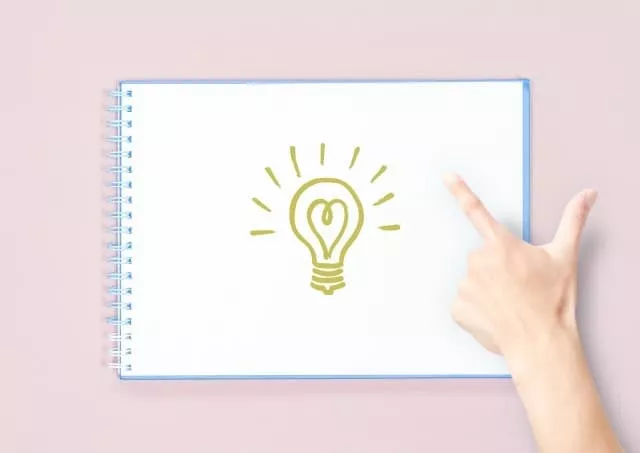 ひらめきを表す電球